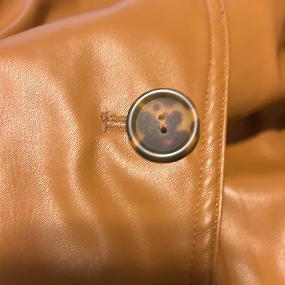 NWT! Ava & Viv faux leather belted trench coat - Picture 5 of 7